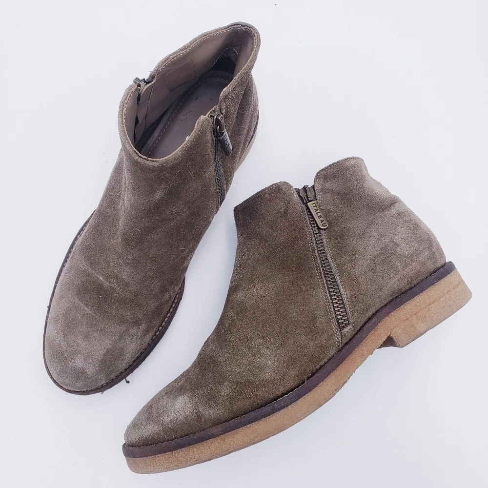 Italeau Foliana Italy Ankle Boot Booties Waterproof Suede Brown EU 38 US 7.5‎